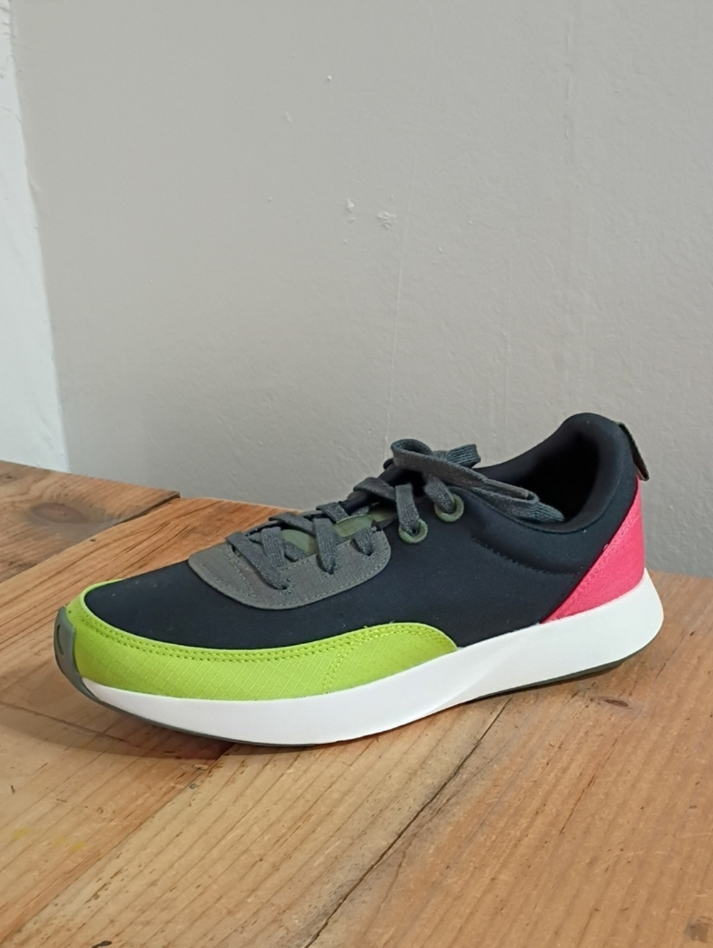 Allbirds Courier Natural Black Bloom Green & Coral Sneakers Size 11 NWT